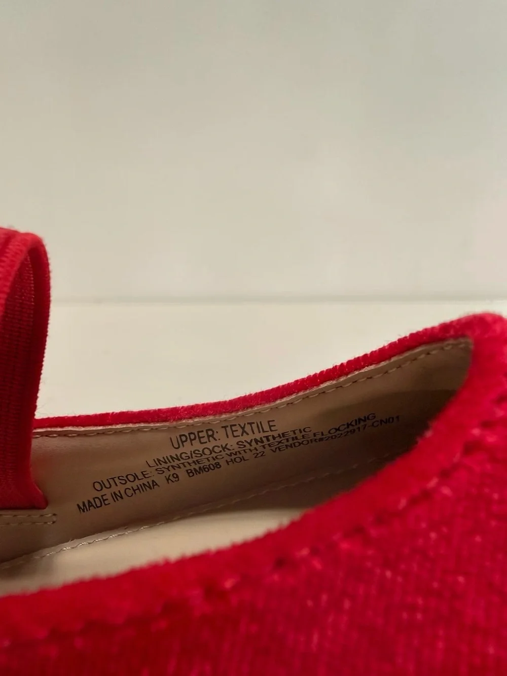 CREWCUTS EUC Rich Apple Red Velvet Mary Jane Ballet Flat Holiday Christmas Shoes